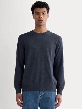 New Everlane THE NO-SWEAT SWEATER uniform in Heathered Ash Size M